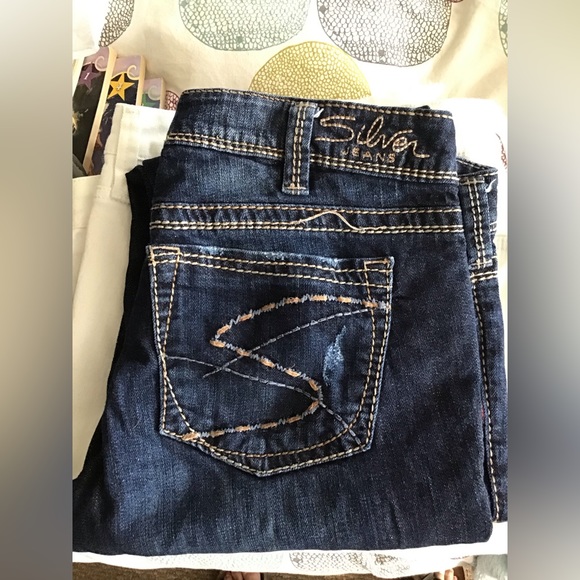 Womens Silver Jeans Denim Aiko Capris - Picture 6 of 6